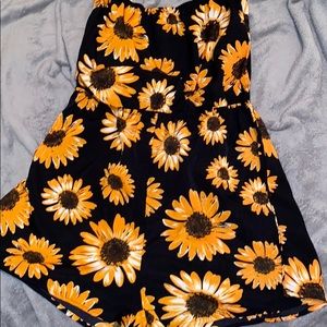 Strapless sun flower jumper